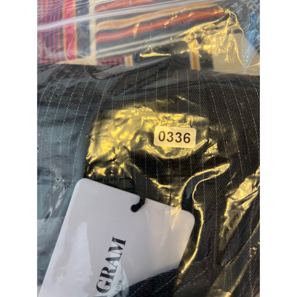 Polagram Pinstripe Denim Maxi Dress Short Puff Sleeve Button Front 2XL New - Picture 7 of 7